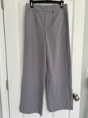 Women's Wide-Leg Dress Pants in Light Gray